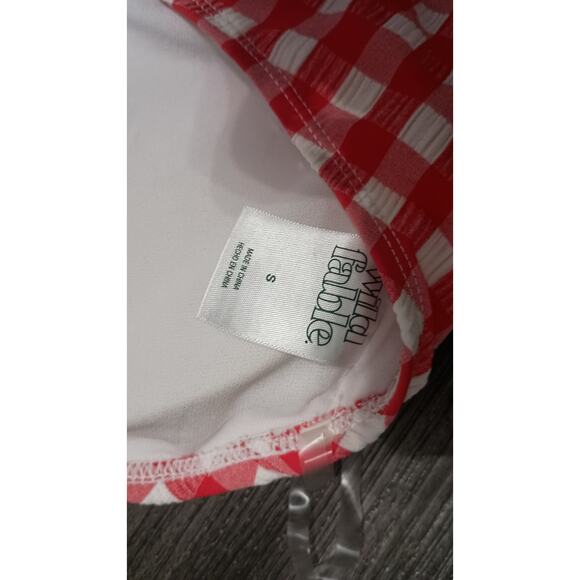 $Red & White gingham swimsuit Wild fable tie up halter style S/M pin-up vintage - Picture 7 of 7